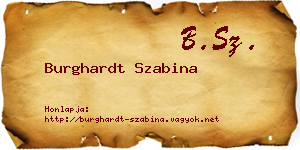 Burghardt Szabina névjegykártya